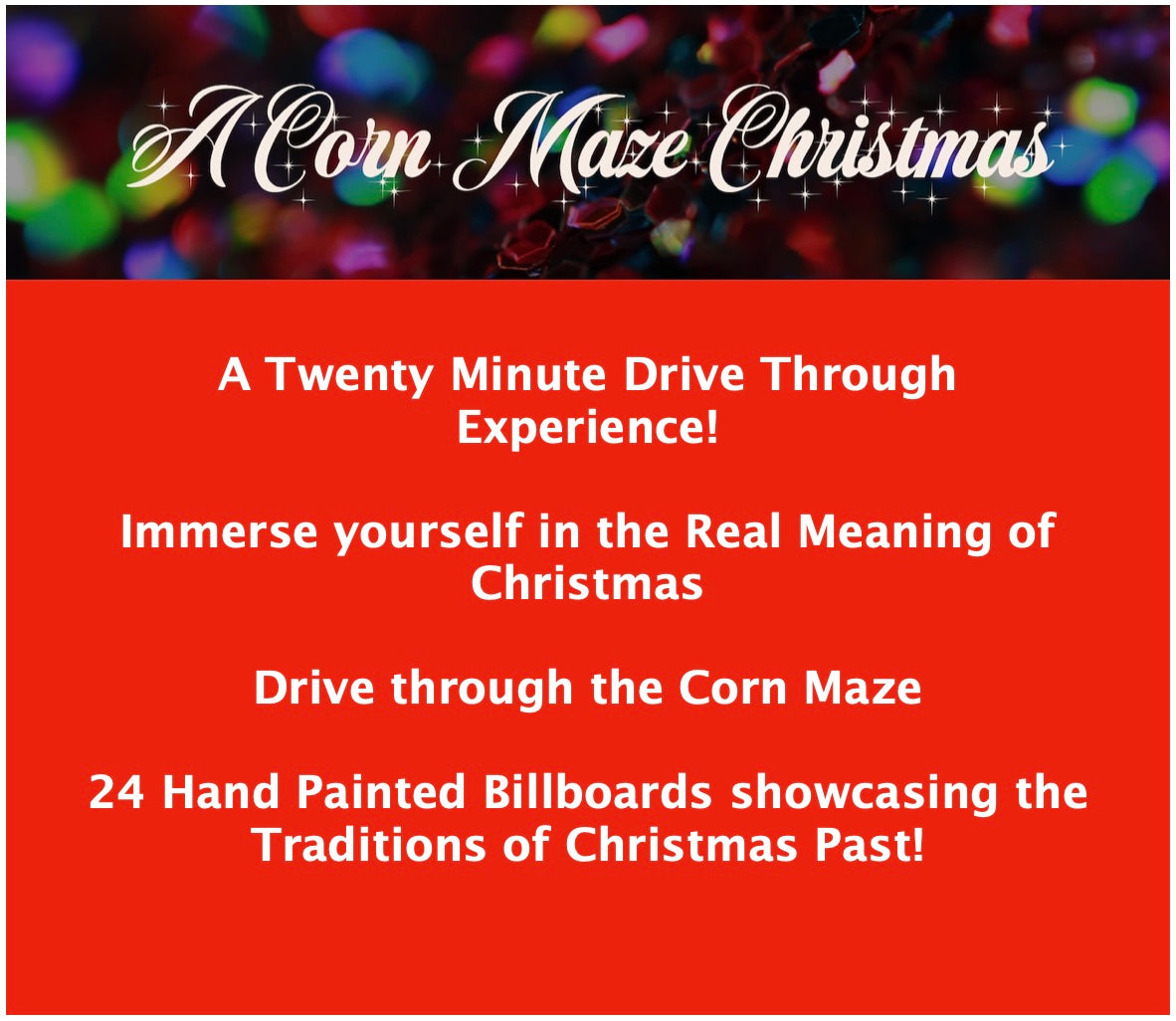 Corn Maze Christmas 2025